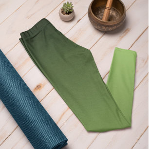 Autumn Trend Colour Kiwi Green Ombre Leggings