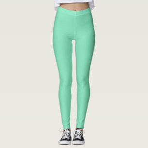 Autumn Trend Colour Minty Green Solid Leggings
