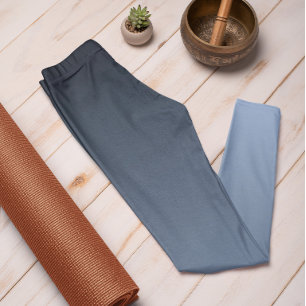 Autumn Trend Colour Powder Blue Ombre Leggings