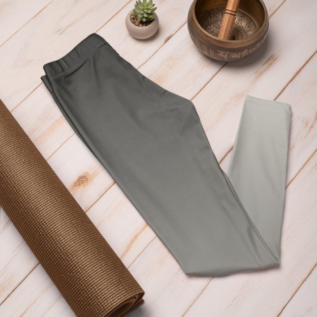 Autumn Trend Colour Silver Grey Ombre Leggings (Mockup 1 Silver Gray)