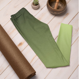 Autumn Trend Colour Spring Green Ombre Leggings