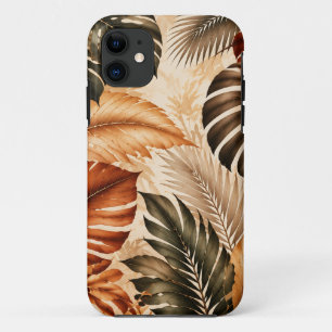 Autumn Tropical Monstera Botanical Pattern Case-Mate iPhone Case