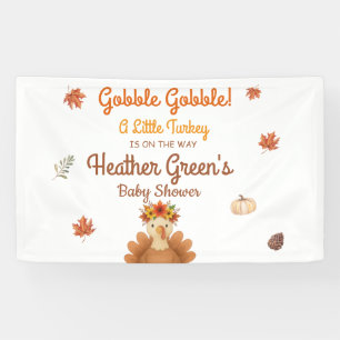 Autumn Turkey Baby Shower Banner