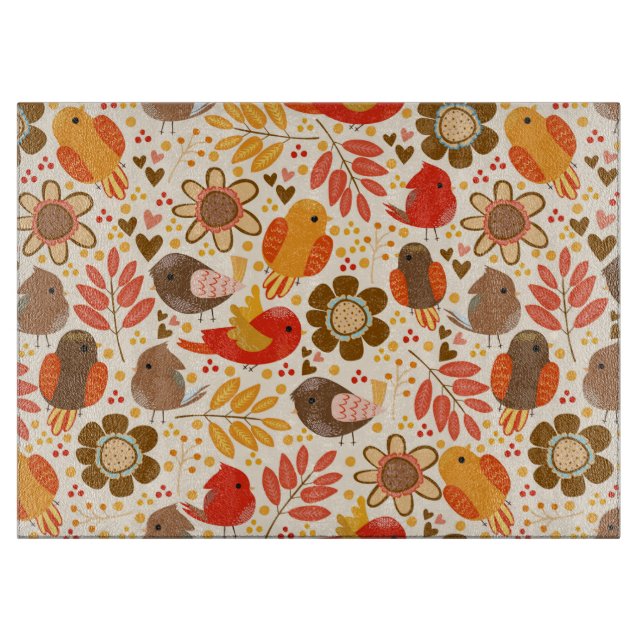 Autumn Tweet Cutting Board (Front)