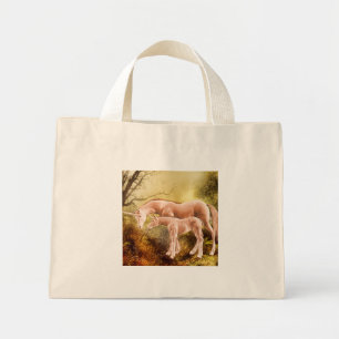 Autumn unicorns mini tote bag