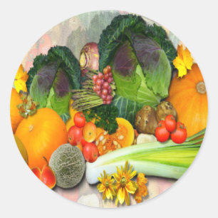 AUTUMN VEGETABLES ~ Envelope Sealers / Stickers