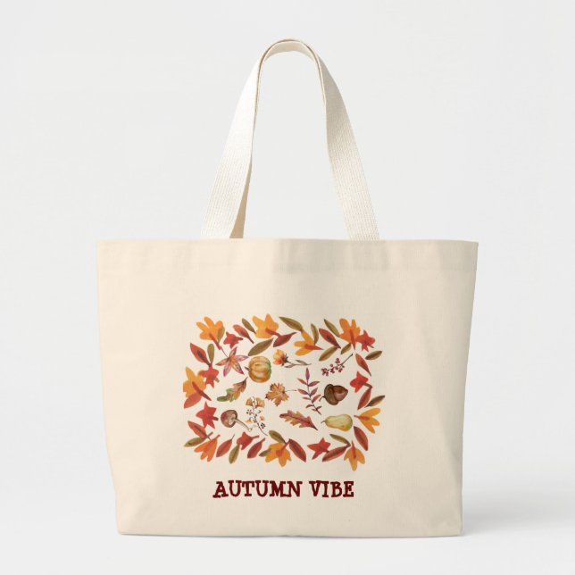 AUTUMN VIBE LARGE TOTE BAG (Front)