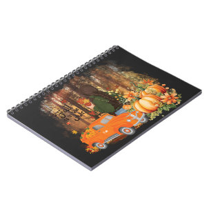 Autumn Vibes, A Car Loaded With Pumpkin Notebook