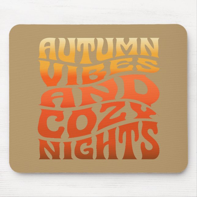Autumn Vibes And Cosy Nights Mouse Pad (Front)
