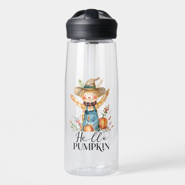 Autumn Vibes Clear Water Bottle (Front)