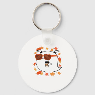 Autumn Vibes Cute Ghost Classic T-Shirt Key Ring