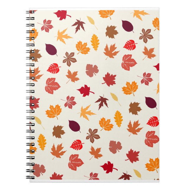 Autumn Vibes Fall Leaves Notebook (Front)