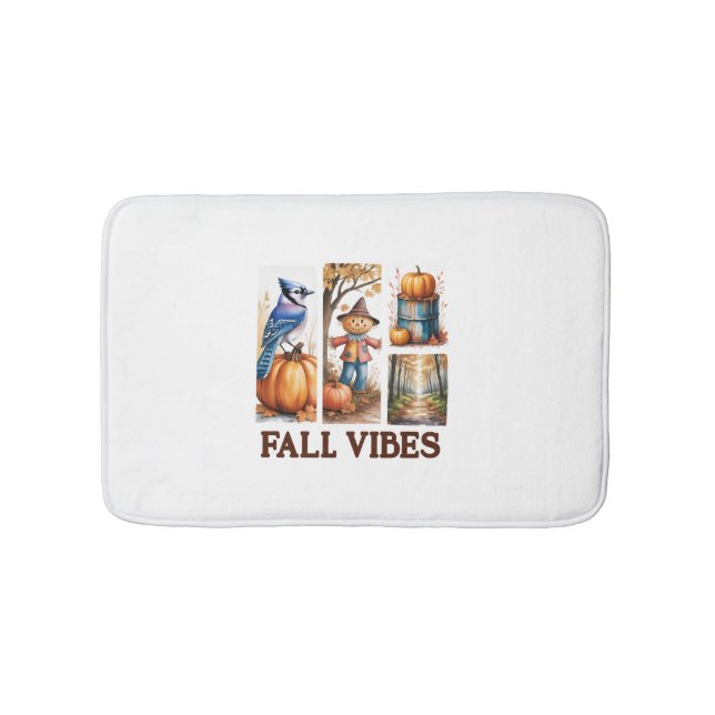 Autumn Vibes Fall Vibes Bath Mat (Front)