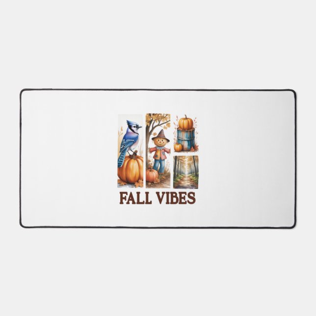 Autumn Vibes Fall Vibes Desk Mat (Front)