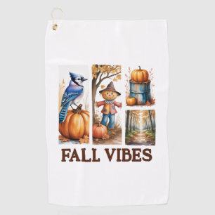 Autumn Vibes Fall Vibes Golf Towel