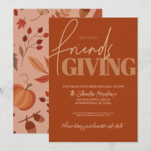Autumn Vibes Friendsgiving Invitation
