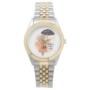 Autumn Vibes Only Fall Fashion Girl Watch
