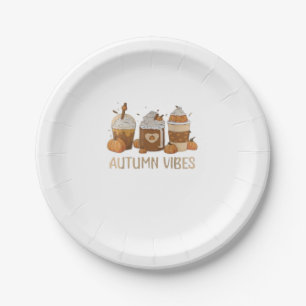 AUTUMN VIBES Oversized T-Shirt.png Paper Plate