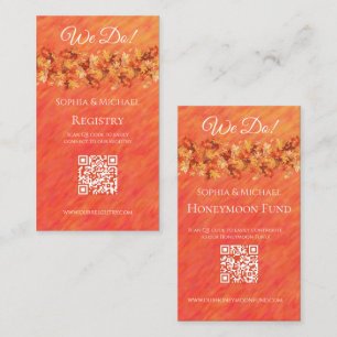 Autumn Vibes-Wedding Rings-Registry- Business Card