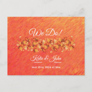 Autumn Vibes-Wedding RSVP- Invitation Postcard