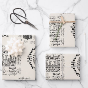 Autumn Vibes Wrapping Papers Wrapping Paper Sheets
