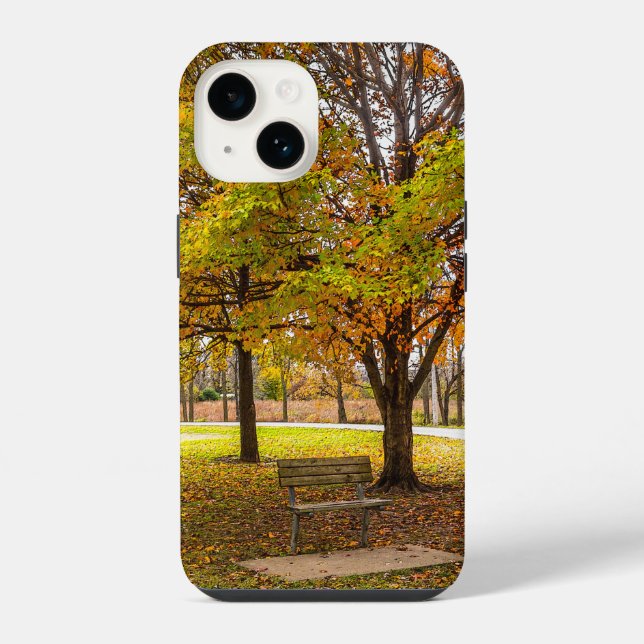 Autumn View Bench iPhone Case (Back)
