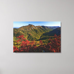 Autumn view of Linville Gorge often called the Canvas Print