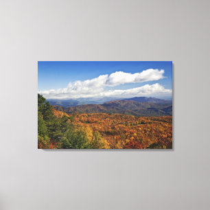 Autumn view of Southern Appalachian Mountains Canvas Print