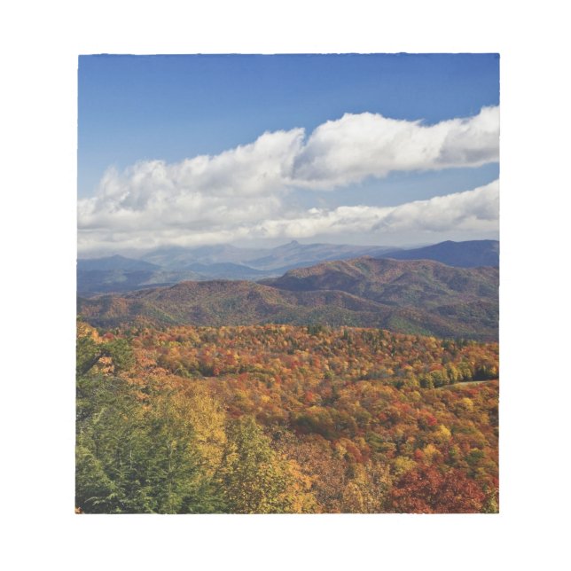 Autumn view of Southern Appalachian Mountains Notepad (Front)