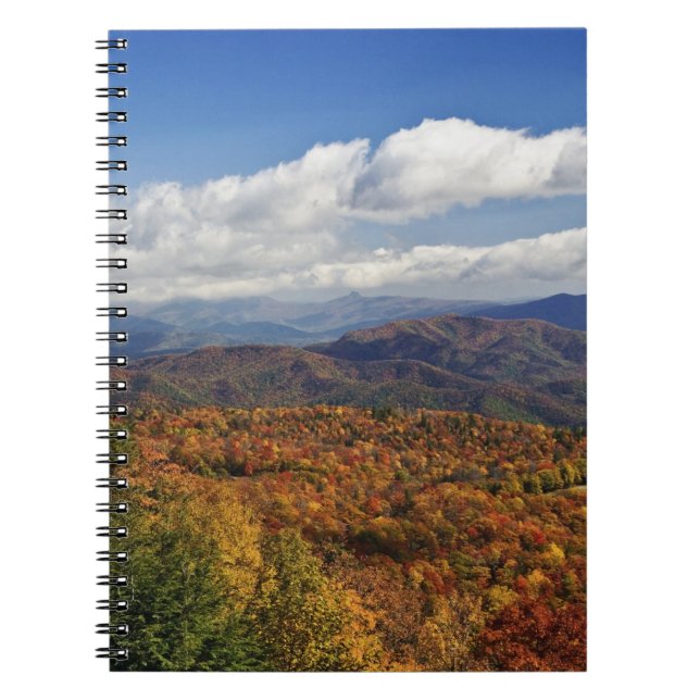 Autumn view of Southern Appalachian Mountains Spiral Notebook (Front)