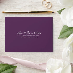 Autumn Violet Purple RSVP Return Envelope