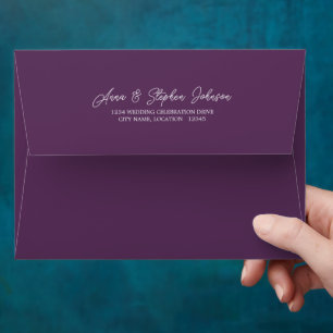 Autumn Violet Purple with Return Address Envelope
