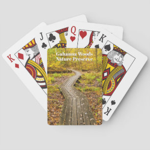 Autumn Walk in Gahanna Woods Nature Preserve Playing Cards