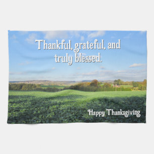 Autumn Walk in the Country - Custom Thanksgiving Tea Towel
