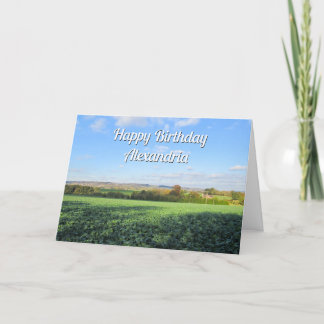Autumn Walk in the Countryside - Custom Birthday Card