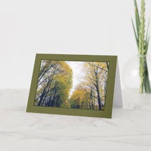'Autumn Walkway' Blank Greeting Card
