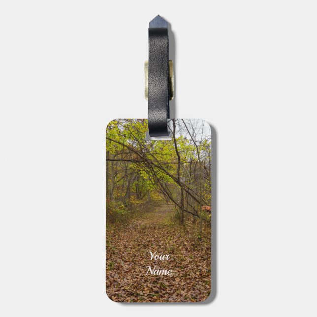 Autumn Walkway Luggage Tag (Back Vertical)