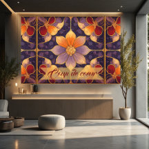 Autumn Wall Art Nouveau Botanical Fall Color Print