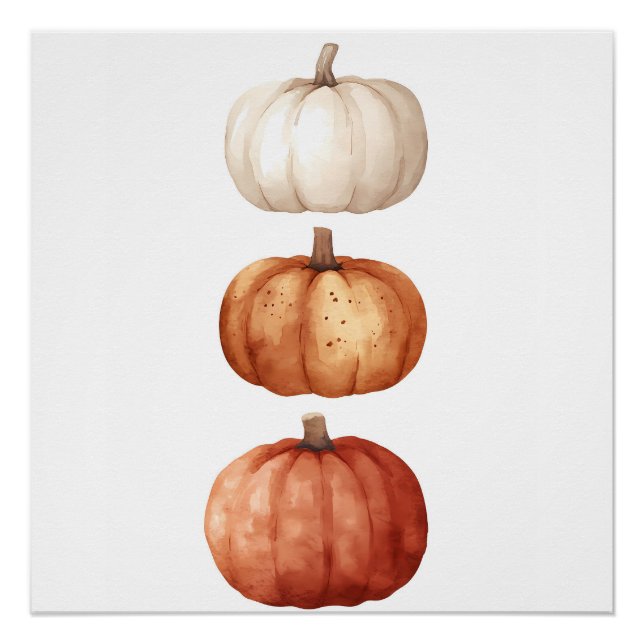 Autumn Wall Art, Pumpkin Fall Decor (Front)