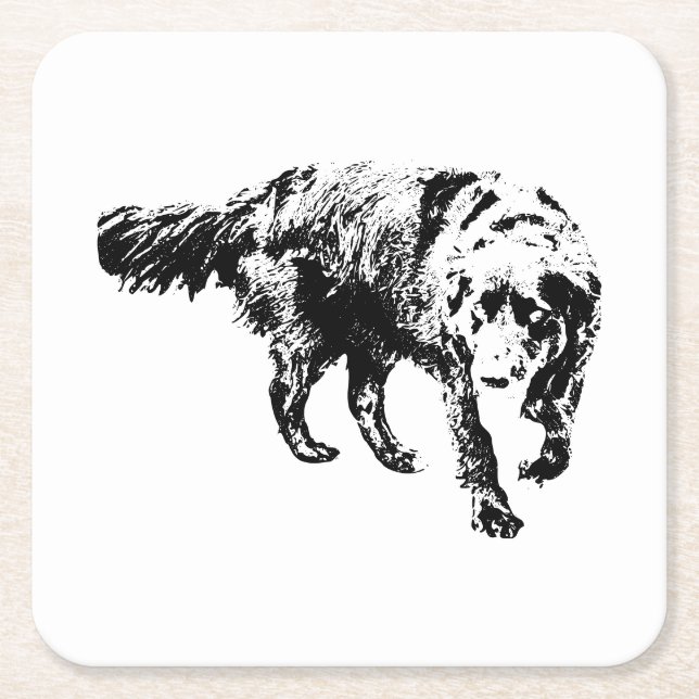 Autumn Watch, Quiet Strength Square Paper Coaster (Front)
