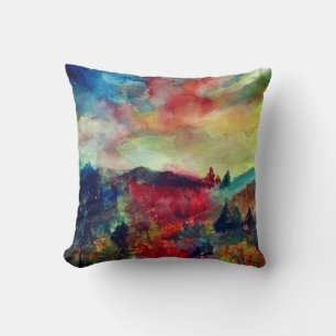 Autumn Watercolor Art Cushion