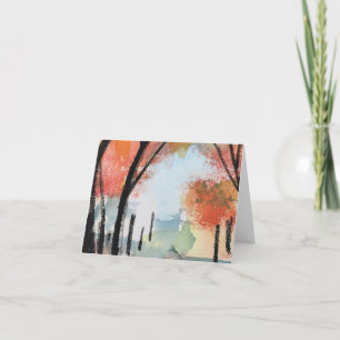 Autumn Watercolor Card