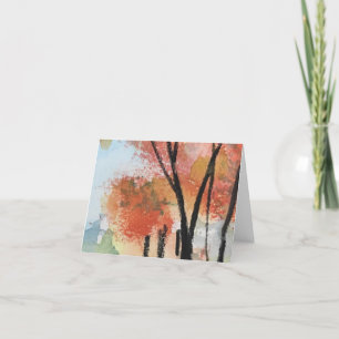 Autumn Watercolor Card