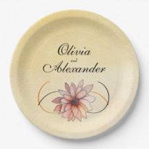 Autumn Watercolor Floral Terracotta Yellow Wedding