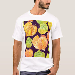 Autumn watercolor florals, seamless pattern. T-Shirt