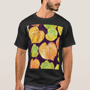 Autumn watercolor florals, seamless pattern. T-Shirt