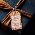 Autumn Watercolor Flowers Bridal Shower Favour Gift Tags<br><div class="desc">A collage of elegant watercolor autumn flowers and fall greenery accent these party favour gift tags with your personalised thank you in chic lettering - perfect for bridal showers,  birthdays or any special occasion. MATCHING items in our store.</div>