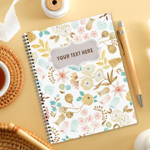 Autumn watercolor flowers Notebooks