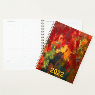 Autumn Watercolor Leaves Planner