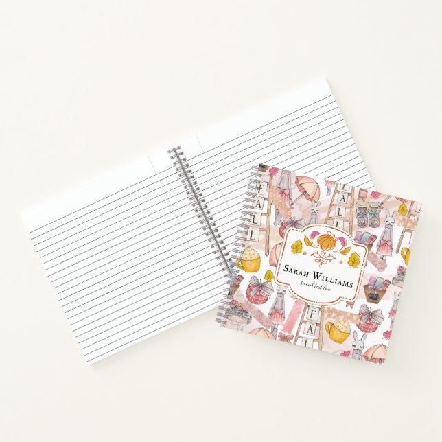 Autumn Watercolor Personalised Notebook (Inside)